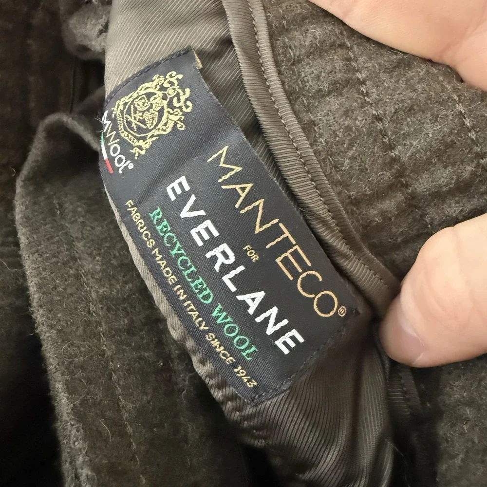 Everlane Manteco wool pants mens 40 Green/Brown trouser